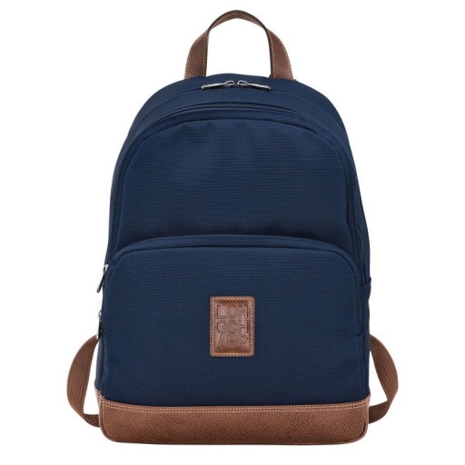 Longchamp Boxford Backpack Blue - Recycled canvas
