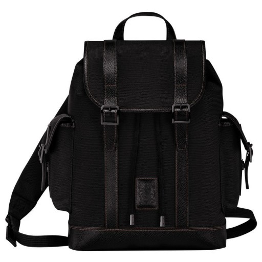 Longchamp Boxford Backpack Black - Recycled canvas