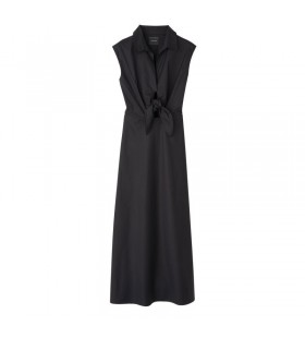 Longchamp Long dress Black - Popelin