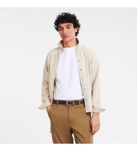 Longchamp Delta Box Men's belt Black/Mocha - Leather