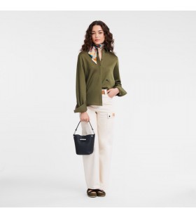 Longchamp Le Roseau XS Balde saco Preto de Couro