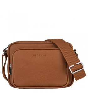 Longchamp Le Foulonné S saco da Câmera de Caramelo em Couro