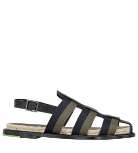 Longchamp Sombra SandÃ¡lia Preta Em Couro