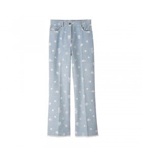Longchamp Jeans CÃ©u Azul - jeans Bordada