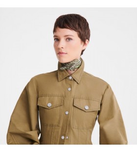 Longchamp Torre Eiffel 1948 lenço de Seda 50 Alcachofra - Seda