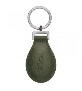 Longchamp Le Foulonné Key ring Khaki - Leather