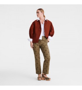 Longchamp Nadrág Articsóka - Hímzett gabardin