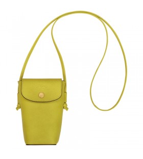 Longchamp Épure Telefon esetében a bőr csipke Kiwi Zöld - Bőr