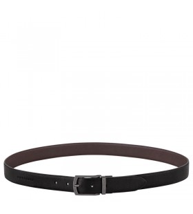 Longchamp sur Seine Bhfear chreasa Dubh/Mocha - Leathar