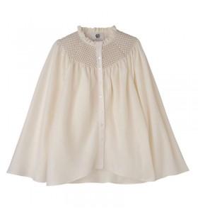 Longchamp BlÃºs Ecru - Smocked veil