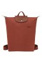 Longchamp Le Pliage Verde M Zaino Castagno - Tela