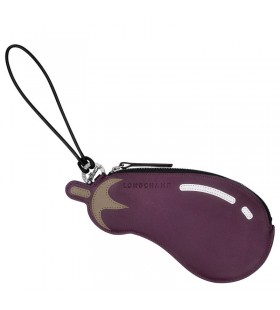 Longchamp Longcharm Melanzane frizione Melanzane - Pelle