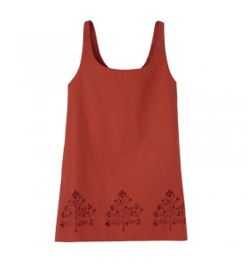 Longchamp Vestito di Pomodoro Ricamato tela