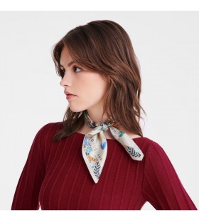 Longchamp ForÃªt sciarpa di Seta 50 Carta - Seta