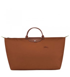 Longchamp Le Pliage Verde XL borsa da Viaggio Cognac - tela Riciclata