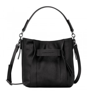 Longchamp 3D-S Crossbody-veske i Svart Skinn