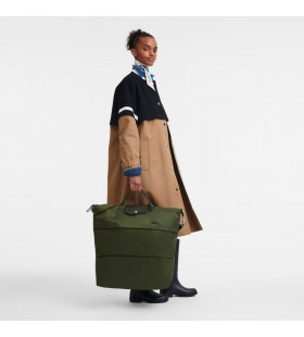 Longchamp Le Pliage Green Travel bag utvides Skog - Resirkulert lerret