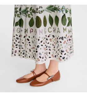 Longchamp Le Roseau Ballerinaer Bark - Skinn