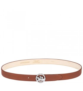Damski pasek Longchamp La Médaille z коньячной skóry