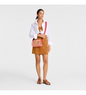 Torba przez ramiÄ™ Longchamp Le FoulonnÃ© S Tomato - PÅ‚Ã³tno