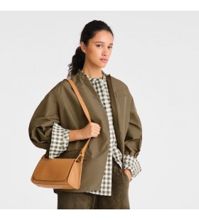 Torba przez ramiÄ™ Longchamp Le FoulonnÃ© M z orzechowym skÃ³ry