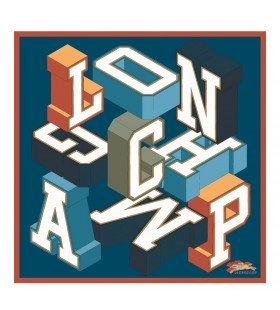 Longchamp Universitatea eșarfă de Mătase 70 Păun - Mătase