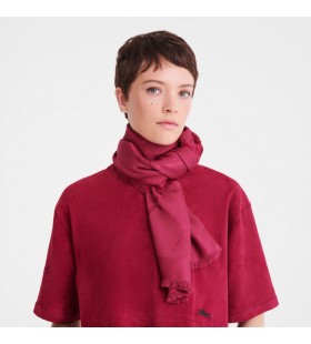 Longchamp Le Roseau È˜al De Sfecla Rosie - Amestec De MÄƒtase