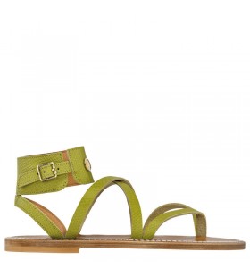 Longchamp x K. Jacques Sandale Kiwi Verde - Piele