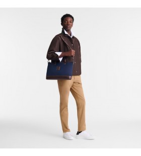 Longchamp Boxford S Aktovkou Modrá - Recyklovaného plátno