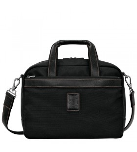 Putnu torbu Longchamp Boxford S Crne boje - Redizajnirani platnu