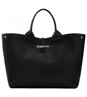 Torba Longchamp Le Roseau L Od crne kože
