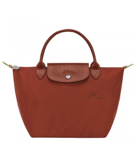 Torba Longchamp Le Pliage Green S od kestena materijala - Redizajnirani platnu