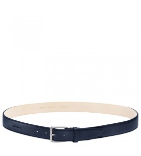 Muški remen Longchamp Le Foulonné Tamno plava Koža