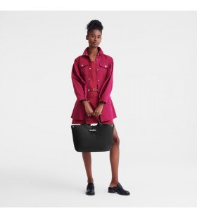 Torba Longchamp Le Roseau L Od crne kože