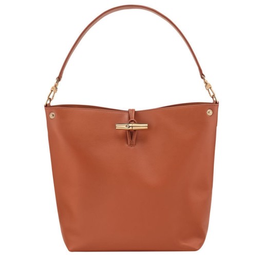 Longchamp Le Roseau M Hobo bag Bark - Leather