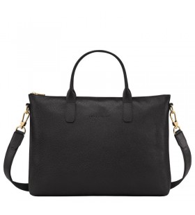 Longchamp Le FoulonnÃ© S PortfÃ¶lj Svart - LÃ¤der