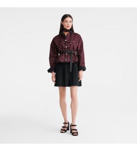 Longchamp Jacka Aubergine - Tryckt gabardin