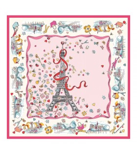 Longchamp Ridsport Tower Silk scarf 50 Marshmallow - Silk