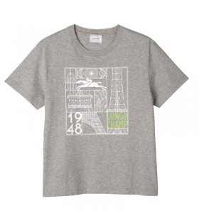 Longchamp T-shirt Grå - Tryckt jersey