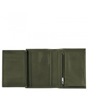 Longchamp Le Foulonné Plånbok Khaki - Läder
