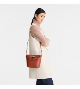 Longchamp Le Roseau XS Bucket bag Bark - LÃ¤der
