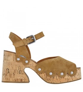 Longchamp La Cigale Sandalet Ceviz-Deri