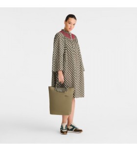 Longchamp Le Pliage Yeşil M Tote çanta Enginar-Kanvas