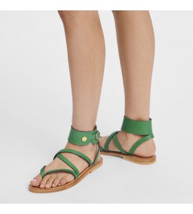 Longchamp x K. Jacques Sandalet YeÅŸil-Deri