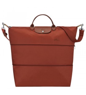 Longchamp Le Pliage Green Travel bag expandable Chestnut - Recycled canvas