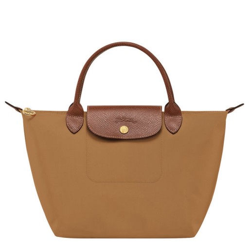 Longchamp Le Pliage Original S Bolso de mano de color Leonado - Reciclado de lona