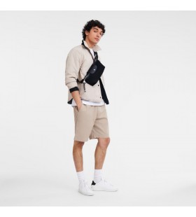 Longchamp Le Pliage de EnergÃ­a M de la Correa de la bolsa Negra de la Lona