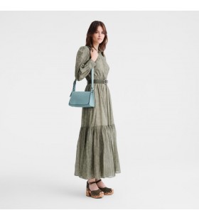 Longchamp Le FoulonnÃ© M Crossbody bolsa de Eucalipto - Cuero