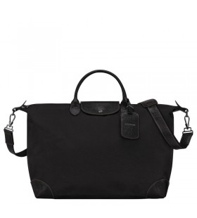Longchamp Boxford L bolsa de Viaje Negro Reciclado de lona