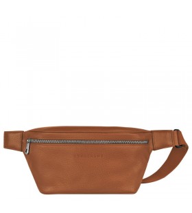 Longchamp Le Foulonné M de la Correa de la bolsa de Caramelo de Cuero